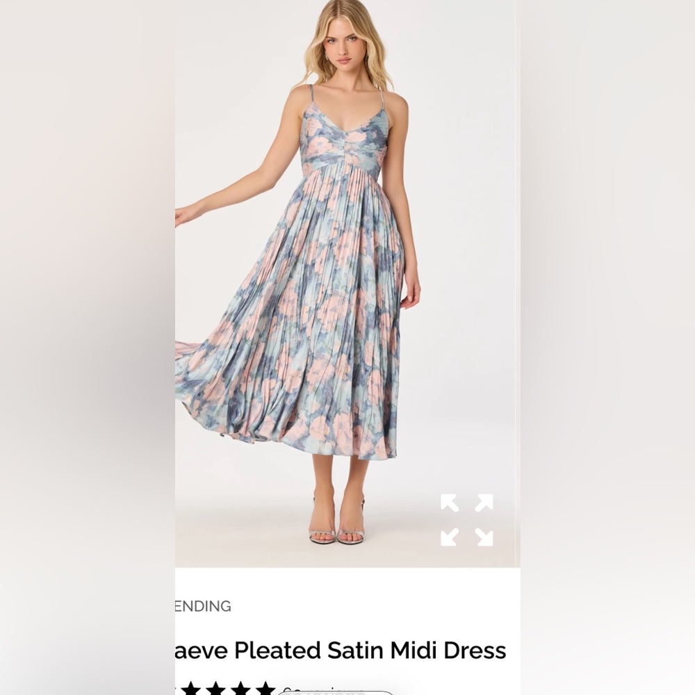 ASTR The Label Maeve Satin Midi dress